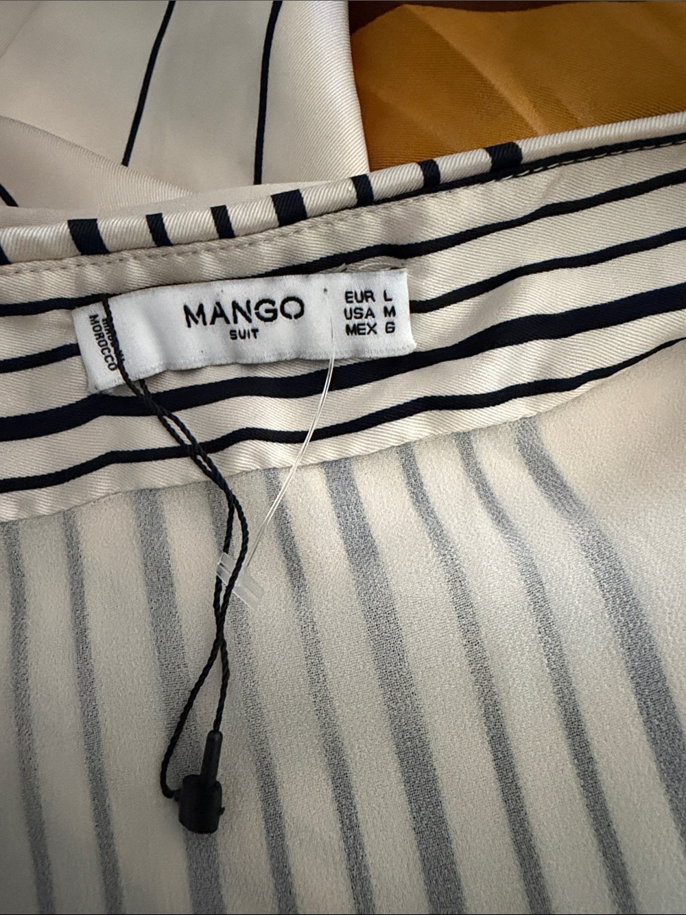 Mango Y2K Striped Midi Wrap Skirt in Mustard, Brown and Black - Picture 5 of 5